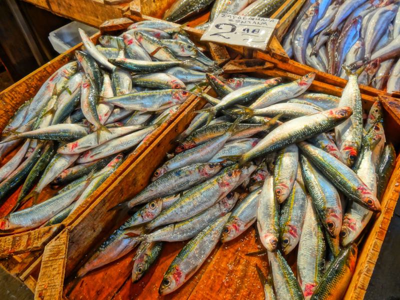 Sardines from the market